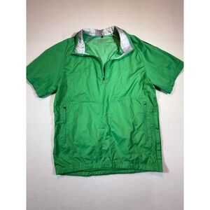 Nike Golf Womens Windbreaker Jacket Small 1/4 Zip Short Sleeve Pullover Side Zip